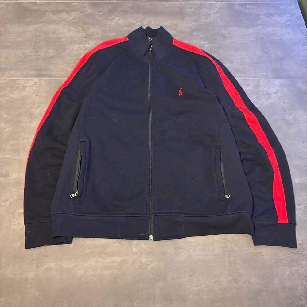 Polo Ralph Lauren Navy Blue Zip Up Track Jacket XL
